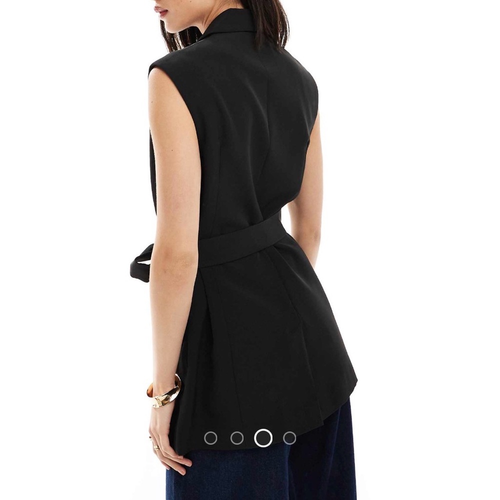 ASOS Black Sleeveless Blazer - Picture 3 of 14